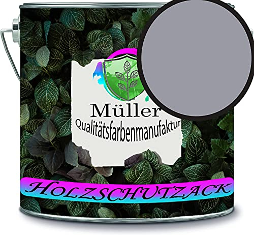 Holzschutzlack Holzlack Holzlasur wetterbeständiger Langzeitschutz Wetterschutzfarbe Holzschutzfarbe RAL 7004 Signalgrau // Müller Qualitätsfarbenmanufaktur
