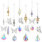 Atrapasoles Cristal,Colgante Cristal,4 Piezas Crystal Suncatcher Ornamento Colgante,Sun Catcher para Ventanas Jardines,Campanas Viento Cristal Atrapasueños para Colgar en Casa, Jardín, Oficina