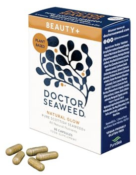 Doctor Seaweed's | Beauty+ Capsules | 1 Months Supply | Organic Scottish Seaweed with Vitamins | Nails, Skin & Hair Natural Supplement