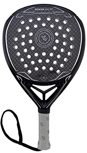 LUXTRI Pala de pádel Power 300 SP Diamante 370g Fibra de Carbono Goma EVA Negra Gris Raqueta Paleta