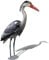 KADAX Graureiher, Reiherschreck aus Kunststoff, Stehende Dekofigur, Schutz gegen Fischreiher, Vogelschreck, Vogelscheuche, Vogelabwehr für Garten, Teich (70 cm)