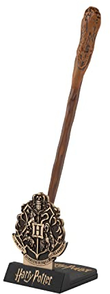Cinereplicas Harry Potter - Stylo-Baguette avec Socle et Marque-Page lenticulaire - Licence Officielle (Ron Weasley)