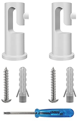 OASHISU Decentratore a J da Soffitto per Cavi Elettrici, Decentratore a Soffitto, Decentratore Cavo Elettrico, Decentratore Lampadario, Gancio da Soffitto o Parete, Fermacavo, 2 PEZZI (BIANCO)