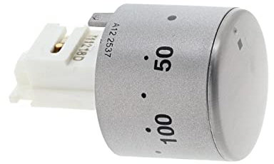 sparefixd for Zanussi Oven Temperature Knob Silver Built in Double Cooker