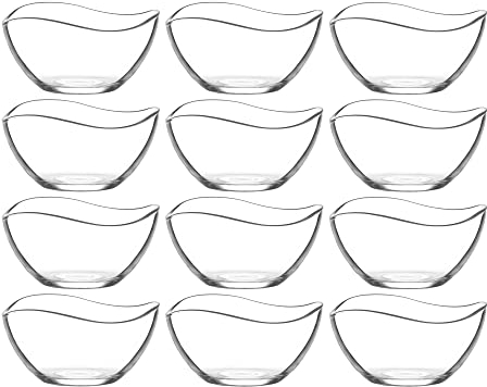 CLEARFEE Glasschalen-Set 6-12tlg. aus hochwertigem Glas 215 ml oder 310 ml Schalen Dessertschale Vorspeise Bowl Glasschüssel (12Stk. 215 ml)