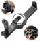 URAQT 2 in 1 Car Hooks for Bags, 2 Pcs Car Bag Hook with Headrest Phone Holder, 360°Rotatable Car Seat Hooks, Heavy Duty Semi-open Locking Auto Hooks for Purse Cloth Grocery Bag, Handbag
