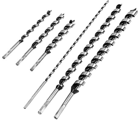 DOITOOL 6pcs Drill Bit for Woodworking Handle Spiral Drill Tool for Deep Hole Creation Furniture for Electric