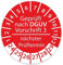 Prüfplakette DGUV V3 Nächster Prüftermin E-Check Elektro - 2024-2029 - Wasserfest/UV-Schutz - 30mm Plakette für Tritte Leitern Feuerlöscher Maschinen (100, DGUV V3 - Rot)