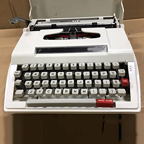 Manuelle Retro-Schreibmaschine, Vintage-Finish, antike Schreibmaschine, 90% Neue Klassische Schreibmaschine, 44 Tasten (88 Zeichen), Buchstabenabstand: 2,5 mm, Buchstabenzeilenabstand