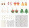 PandaHall 2pcs Christmas Tree Resin Mould Snowman Snowflake Pendant Silicone Molds with Earring Hooks Jump Rings for Epoxy Casting Crafts Jewellery Making