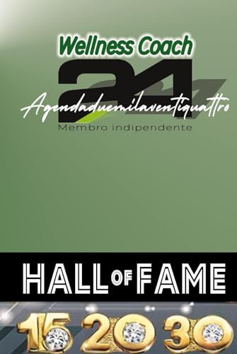 Agenda 2024 Wellness Coach: cm15.6x23.4 GIORNALIERA, calendario eventi, frasi Mark e Jim, schede obiettivi, contatti, report vendite, casa del volume, ... mattina e sera e controllo andamento attività