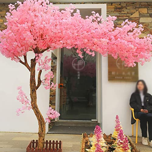ZHPPED Künstliche Blumen Deko Outdoor Kirsche/Japanischer Kirschbaum Künstlicher Baum/für Zuhause, Hochzeit, Hotel, Einkaufszentrum Dekor,1.5x1m/4.9x3.2ft