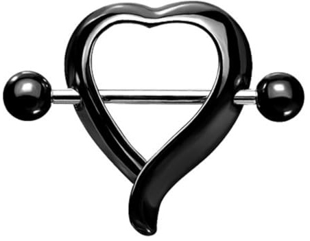Taffstyle Piercing Schmuck Brustwarzenpiercing Brustwarze Intimpiercing Brust Nippel Intim Ohr Ohrpiercing Nippel Brust Brustwarzenpiercing Barbell Schild Herz