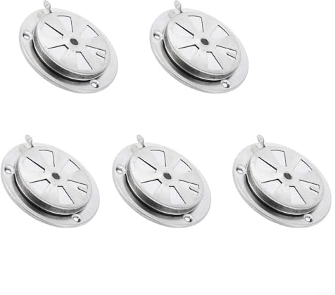 Amortiguador de ventilación ajustable, cubierta de ventilación de rejilla de acero inoxidable para horno, cámara de prueba, caja de alta temperatura y temperatura constante, color plateado