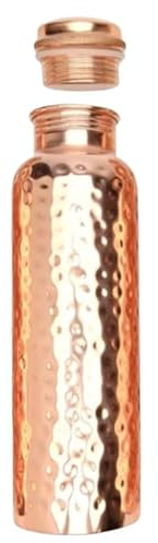 jewellary hub Z-02 Bouteille d'eau en cuivre pur martelé pour eau potable 1000 ml
