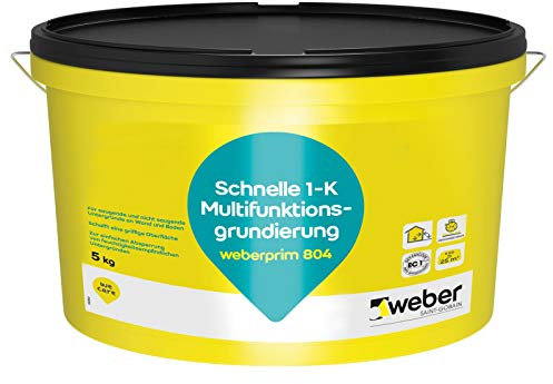 weber.prim 804 1K Multifunktionsgrundierung|5kg|Saugende & Nicht-Saugende Untergründe|Innen & Außenbereich|Gebrauchsfertig