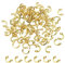 PATIKIL Fishing Spinner Clevis 6mm/0.24, 100Pcs Easy Spin U-Shaped Brass Links for Lure Fishing Spoon Spinnerbait Inline Parts Accessory, Gold Tone