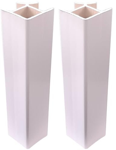 cyclingcolors 2x Jonction de plinthe 90° en PVC Connecteur Socle Cuisine Raccord Profil, hauteur 150mm finition blanc