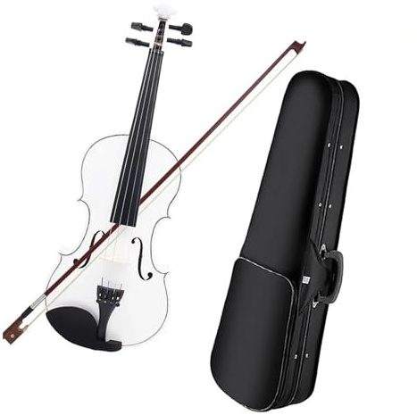 Geigen 4/4 Violine Geeignet für Anfänger Violine Weiß Violine mit Fall Bogen