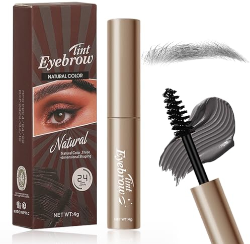 Tinte para Cejas,Tinte de Cejas Fácil y Rápida Aplicación para Cejas Voluminosas y Definidas,Tinte Cejas Permanente Resistencia al Agua y al Sudor,Larga Duración y Color Natural - Gris