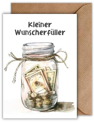 WBdesignz Karte mit Umschlag - Wunscherfüller