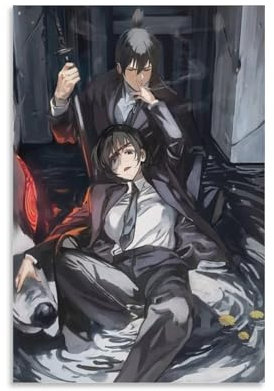 Chainsaw Man Anime Poster (56) Wall Art Poster Scroll Canvas Painting Picture Living Room Decor Home 12x18inch(30x45cm)