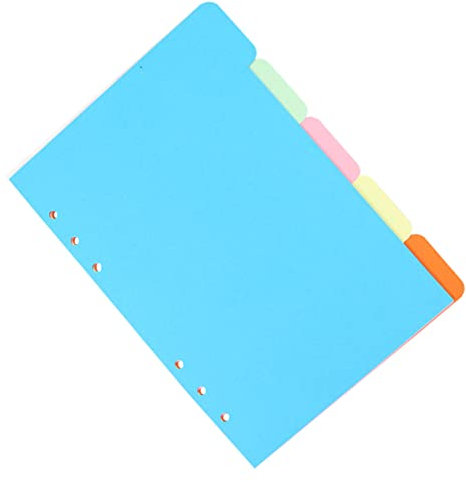 HOODANCOS 5stücke Teiliges Bunter Trennblätter Aus Papier Nachfüllbare Organizer-register Für Schule Und Büro Für Lose Und Dokumentenorganisation