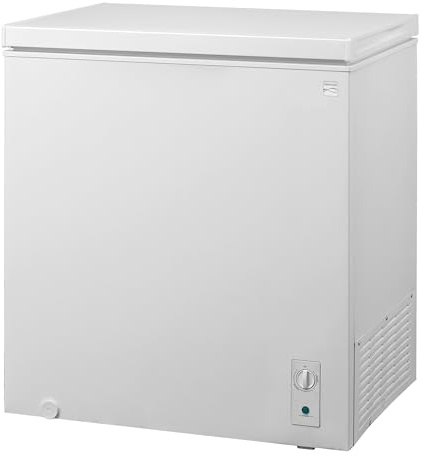 Kenmore Deep Freezer - Convertible Refrigerator/Chest Freezer, 1 Basket, Garage Ready, Meat Storage, Front Drain, Congelador For Home, Apartment, Basement, Cottage, 7.0 Cubic Feet, Stand Up White
