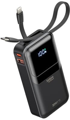 Power Bank 30W, 10000mAh Mini Powerbank Schnellladefunktion Portable Charger USB C Input & Output Externer Handyakkus mit 4 Ports, Tragbares Ladegerät für iPhone 16 15 14 13 12, iPad, MacBook, Galaxy