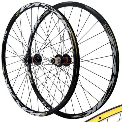 GEIRONV 26-Zoll Fahrrad Vorder Und Hinterrad, Aluminiumlegierung 27,5/29er MTB Fahrrad Laufradsatz Doppelwandig 32H-Nabe 4 Abgedichtete Lager Scheibenbremsfelge(9 * 100/10 * 135mm,29inch)