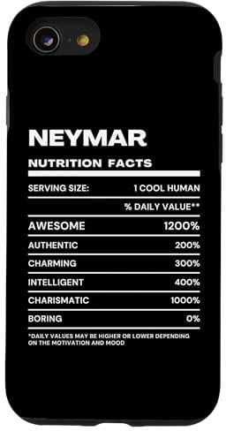 Neymar Nutrition Facts Name Funny Case for iPhone SE (2020) / 7 / 8