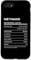 Neymar Nutrition Facts Name Funny Case for iPhone SE (2020) / 7 / 8