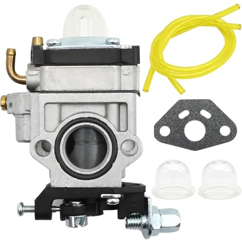Hoypeyfiy Carburatore per carburatore a 2 tempi, 10 mm, kit carburatore di ricambio per vari decespugliatori, tagliasiepi, decespugliatore, motosega