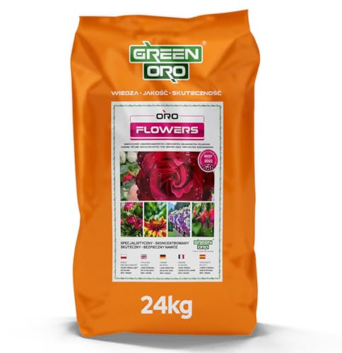 GREEN ORO ORO FLOWERS 24KG – Langzeitdünger für Rosen und Beetblumen, Spezialdünger