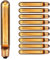 LUXULA 10x LED Filament Leuchtmittel Amber - Röhre T30 E27 2,3W 65lm 1800K Warmweiß dimmbar - Vintage Design Ambiente Deko Glühbirne Tube Stab
