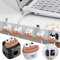 4 Pack Cute Adjustable Cord Organiser,Magnetical Cord Management Wire Holder,Spring Cord Holder Clips,Noresidue Cord Management,Wire Holder Organiser,Desk Tidy Phone Charging Data Organizer