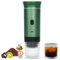 Umisu Máquina de Café Portátil, Cafetera Espresso 3 en 1 Eléctrica Portátil Expreso Recargable para Cápsulas Pequeñas o Grandes y Café Molido para Oficina Viaje Camping (Verde)