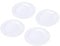 Juego de 4 platos de melamina ligeros, de 9 pulgadas, color blanco, resistentes a la rotura, fáciles de usar, platos blancos con comidas, aperitivos, postre, ensalada, fruta, para uso en interiores y