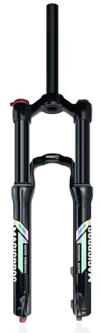 BSFHQS Fahrräder Federgabel 20 24 Zoll Mountainbikes Gabel 1-1/8 Gerade Kinderfahrrad Luftgabeln 90/120mm Federweg Scheibenbremsen Vordergabeln 9 * 100mm QR Dämpfungseinstellung(24)