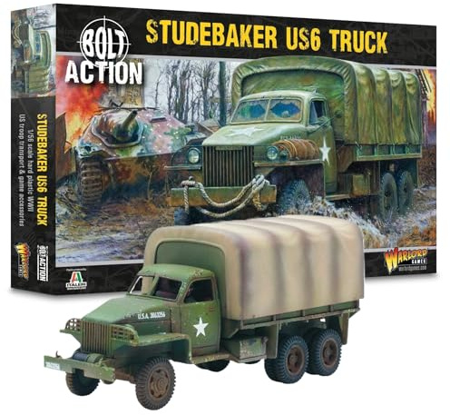 Warlord Games Studebaker US6 Truck - 1:56 / 28mm Plastic Scale Model for Bolt Action Highly Detailed World War 2 Miniature
