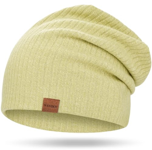 YANIKY Beanie Mütze Damen - Leichte Strickmütze für Frühling & Winter - Klassische Beanie Hat Unisex