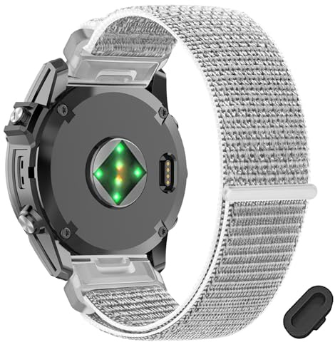 CFXHWZH 20mm Nylon Armband Kompatibel mit Garmin Fenix 8 AMOLED 43mm, Sports Quickfit Uhrenarmband für Fenix 7S/7S Pro/6S/6S Pro/5S/5S Plus/Descent Mk2s/Mk3/Mk3i 43mm/Epix Pro/Approach S70 42mm