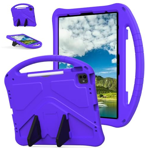 Compatible con iPad Pro 10.5 (color púrpura) soporte rígido de silicona resistente a los golpes elegante estuche