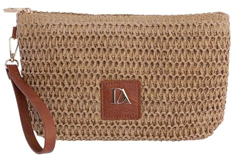 DON ALGODON - Bolso de mano de rafia para mujer - Bolso mano playa mujer - Bolsa playa para mujer Rilena