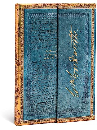 Faszinierende Handschriften Wordsworth Brief mit Zitat aus Daffodils - Notizbuch Midi Liniert - Paperblanks