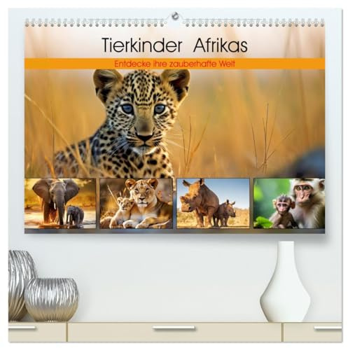 Tierkinder Afrikas - Entdecke ihre zauberhafte Welt (hochwertiger Premium Wandkalender 2026 DIN A2 quer), Kunstdruck in Hochglanz: Das Abenteuer des Lebens beginnt hier (CALVENDO Tiere)