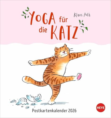 Puth Yoga für die Katz Postkartenkalender 2026: Sport mit Augenzwinkern: Coole Yoga-Cats im Porträt! Kleiner Kalender zum Aufstellen und Aufhängen im Format 16 x 17 cm (Postkartenkalender Heye)