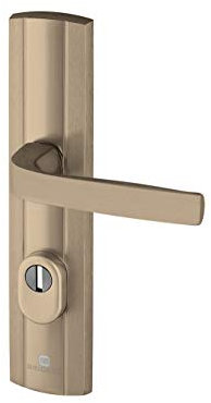 Bricard 9910191 9910191-Juego de manijas blindadas Soporte para Puerta de Entrada (para Cilindro Europeo), Color ámbar