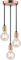 JING Modern Spiral 3 Pendant Light Fitting, Retro E27 Edison Style Lamp Holder,Suspended Pendant Ceiling Light Fitting-Rose Copper 1