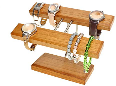Armband und Uhrenständer bis zu 8Uhren, Kirschbaum Massivholz, Made in Germany